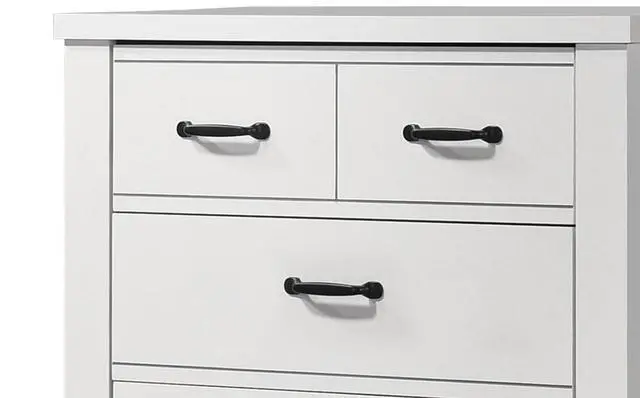 Alt view image 3 of 5 - Cosmo 31"W White 5-Drawer Chest