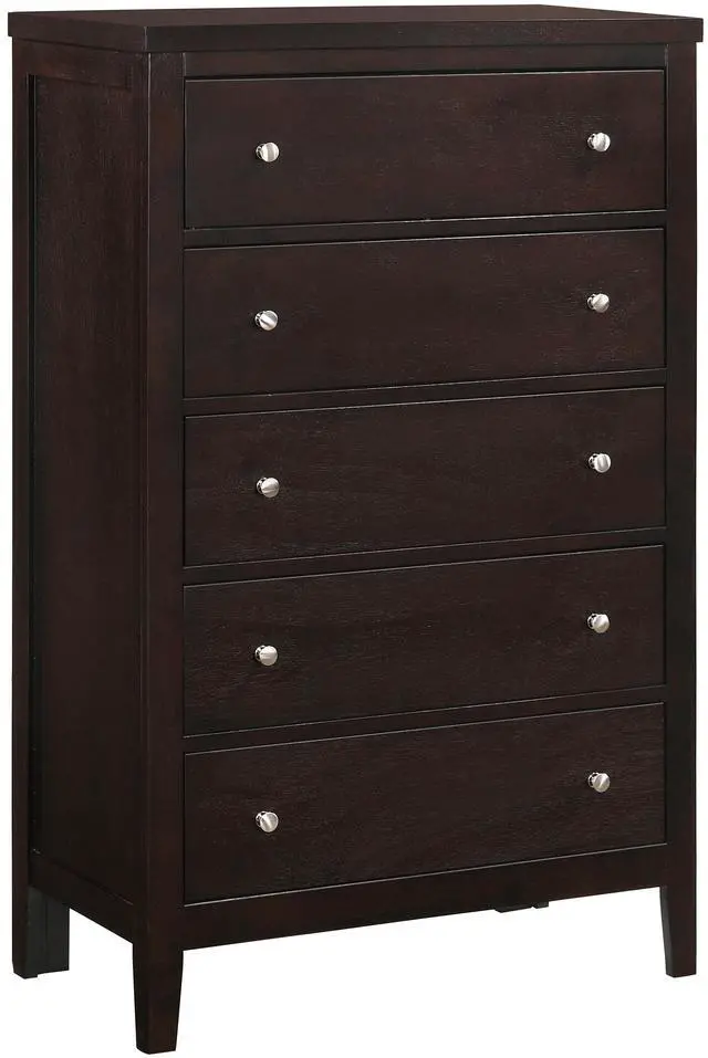 Alt view image 2 of 7 - Payton Warm Brown 5-Drawer Chest
