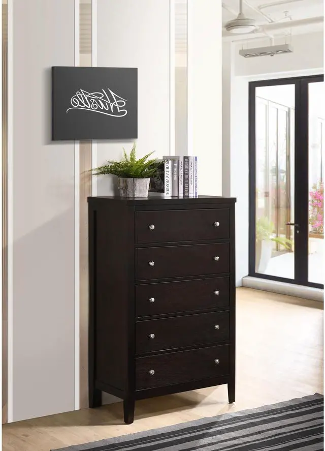 Main image of Payton Warm Brown 5-Drawer Chest