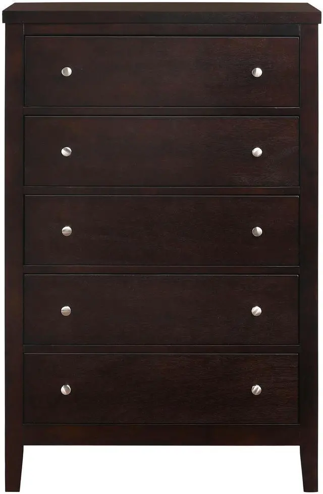 Alt view image 4 of 7 - Payton Warm Brown 5-Drawer Chest