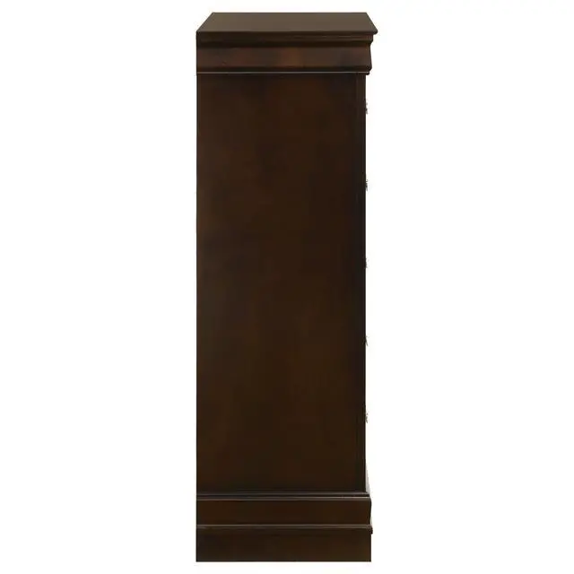Alt view image 5 of 7 - Janson Cappuccino 5-Drawer Bedroom Chest