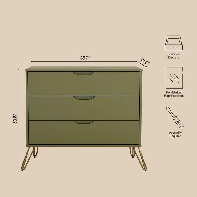 Alt view image 7 of 7 - Dresser in Olive Green