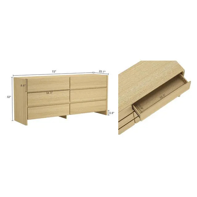Alt view image 3 of 7 - Dresser in Natural Oak