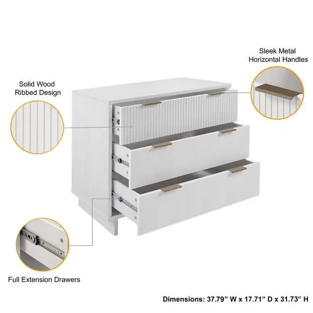 Alt view image 4 of 7 - Dresser in White