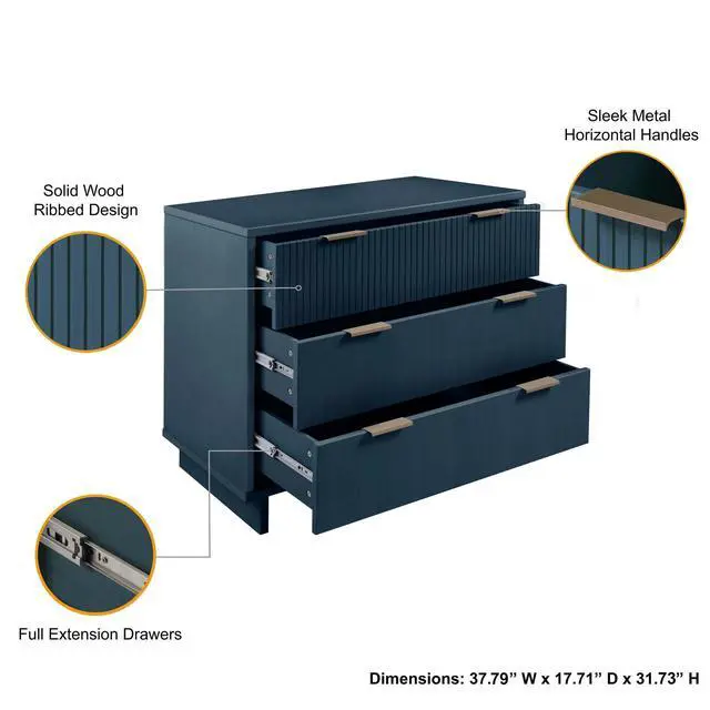 Alt view image 4 of 7 - Dresser in Midnight Blue