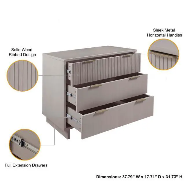 Alt view image 4 of 7 - Dresser in Light Gray