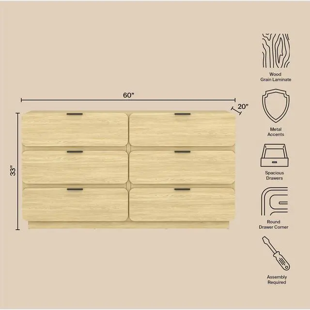 Alt view image 4 of 7 - Dresser in Natural