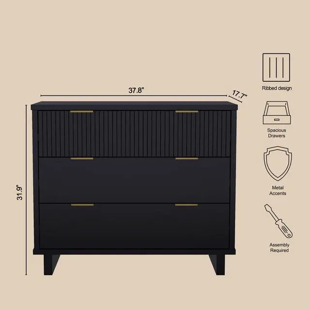 Alt view image 3 of 7 - Dresser in Black