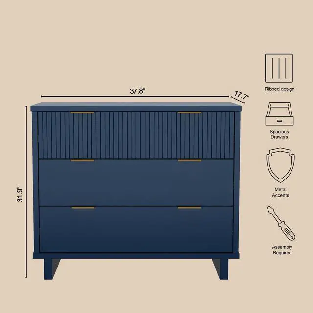 Alt view image 5 of 7 - Dresser in Midnight Blue