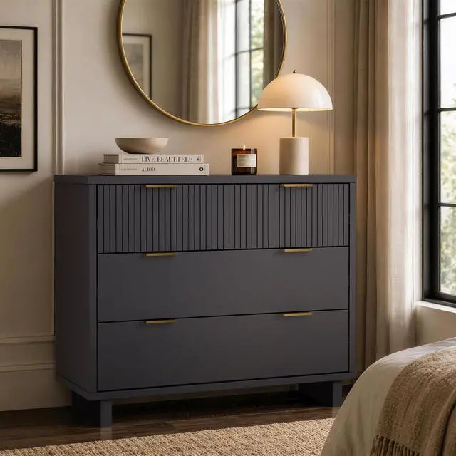 Alt view image 7 of 7 - Dresser in Charcoal Gray