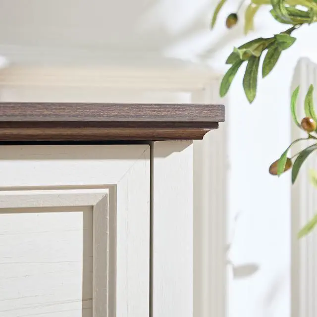 Alt view image 3 of 7 - Farmhouse 6 Drawers Dresser for Bedroom, Wood Rustic Wide Chest of Drawers, Storage Dressers Organizer for Bedroom, Living Room, Hallway