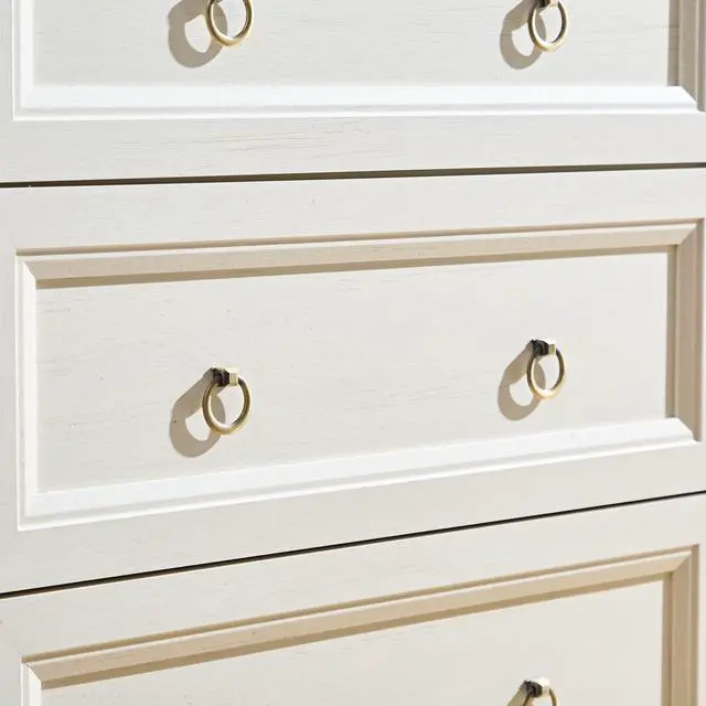Alt view image 6 of 7 - Farmhouse 6 Drawers Dresser for Bedroom, Wood Rustic Wide Chest of Drawers, Storage Dressers Organizer for Bedroom, Living Room, Hallway