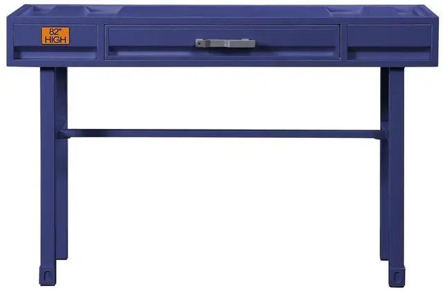 Main image of Metal Vanity Desk with One Drawer, Blue