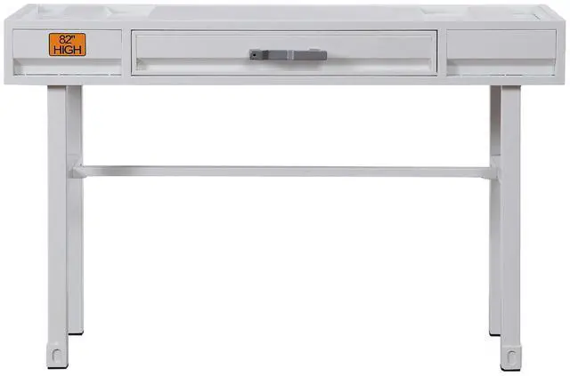 Main image of Metal Vanity Desk with One Drawer, White