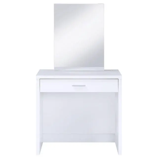 Alt view image 4 of 7 - Walsh White Makeup Vanity Table with Mirror and Stool