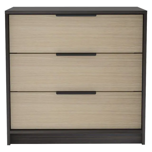 Alt view image 2 of 7 - Kaia 3 Drawers Dresser, Superior Top -Black / Pine