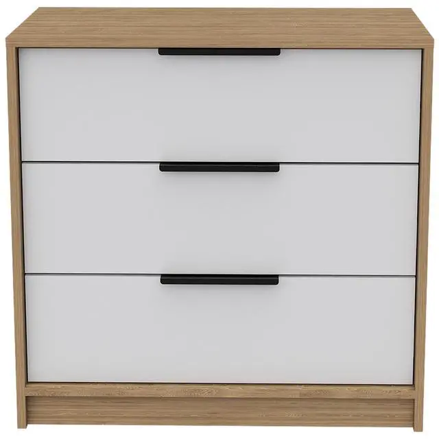 Alt view image 2 of 7 - Kaia 3 Drawers Dresser, Superior Top -White / Pine