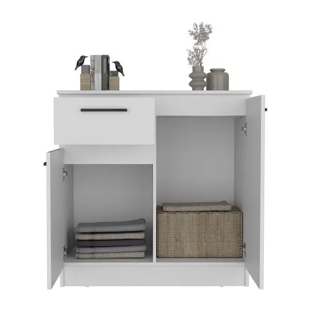 Alt view image 5 of 7 - Idaho Dresser with 2-Door Cabinets and Drawer -White