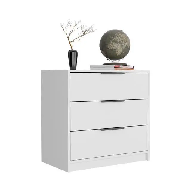 Alt view image 5 of 7 - Dresser 27"H, 3 Drawers Dresser, Superior Top, White