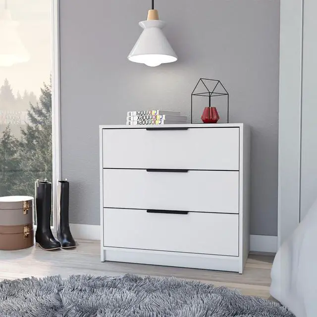 Main image of Dresser 27"H, 3 Drawers Dresser, Superior Top, White
