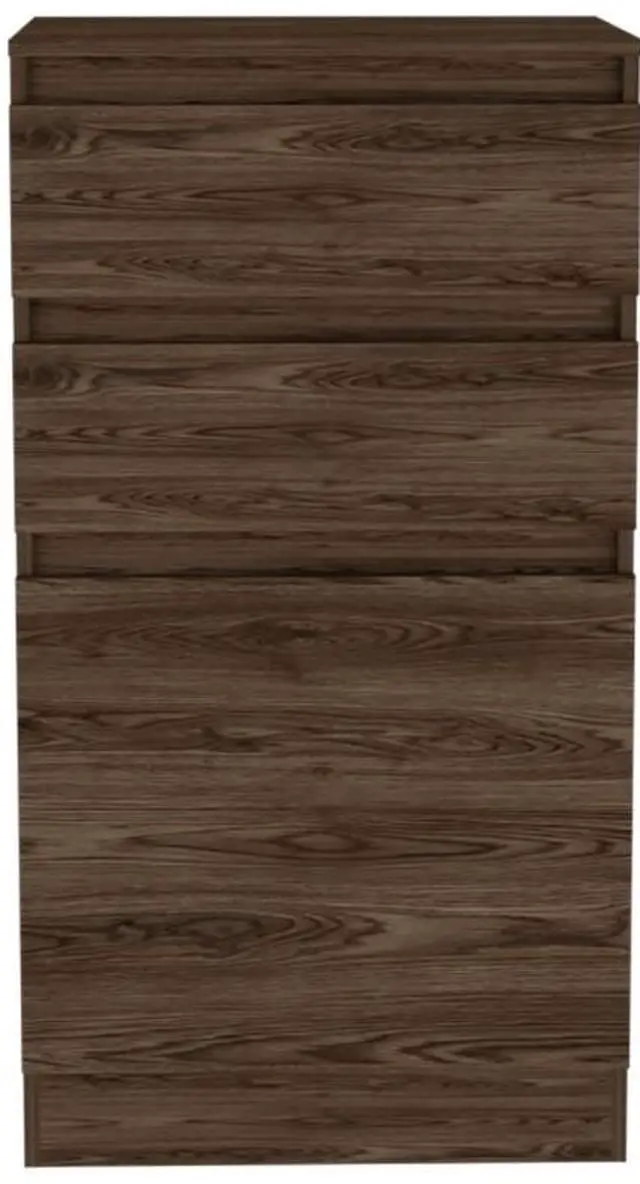 Alt view image 2 of 7 - Kamelot Dresser With Jewelry Box, Single Door Cabinet, Mirror, Two Drawers -Dark Walnut