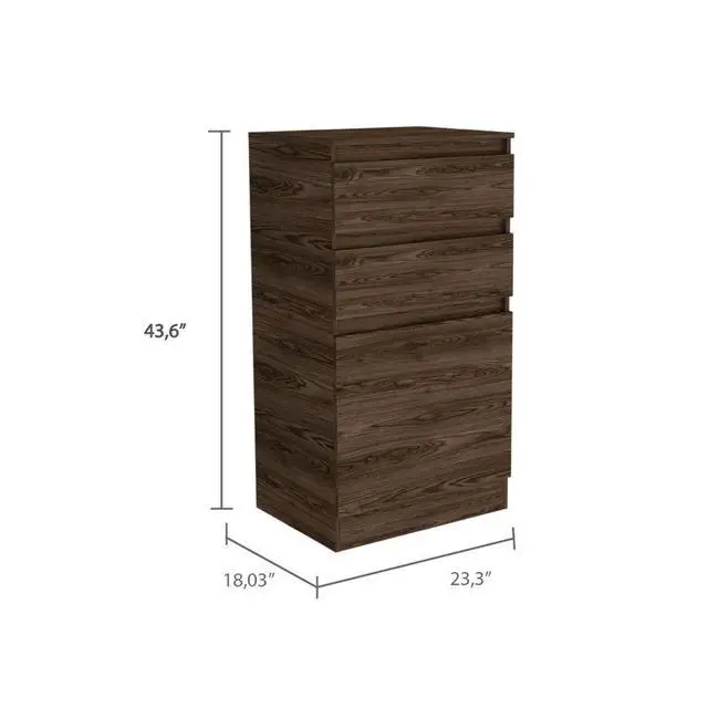 Alt view image 4 of 7 - Kamelot Dresser With Jewelry Box, Single Door Cabinet, Mirror, Two Drawers -Dark Walnut