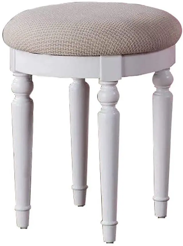 Alt view image 4 of 7 - Bedroom Contemporary Vanity Set w Foldable Mirror Stool Drawers White Color