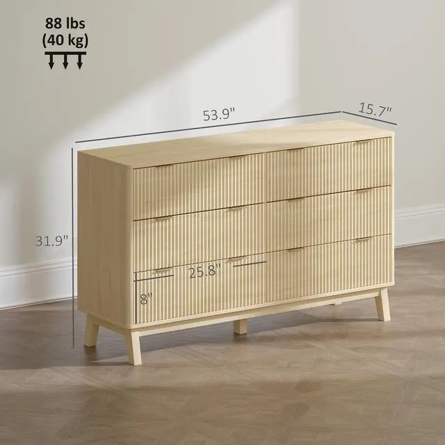 Alt view image 3 of 7 - Closet Dresser,6 Drawer Double Dresser For Bedroom