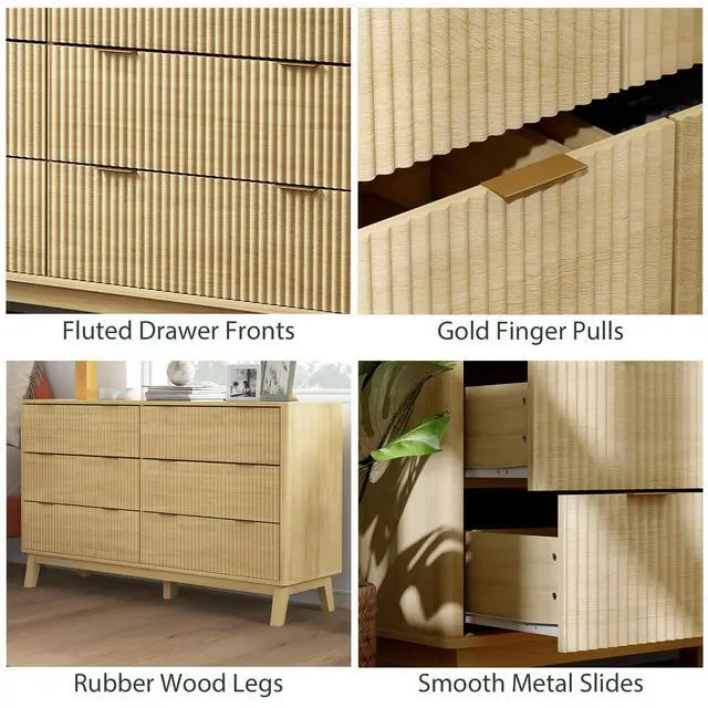 Alt view image 7 of 7 - Closet Dresser,6 Drawer Double Dresser For Bedroom