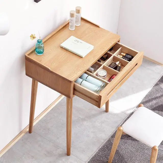 Alt view image 4 of 7 - Dresser Bistro Table dresser 100% solid table table desk top table dresser compact dresser accessories storage width 60cm storage drawer natural wood natural