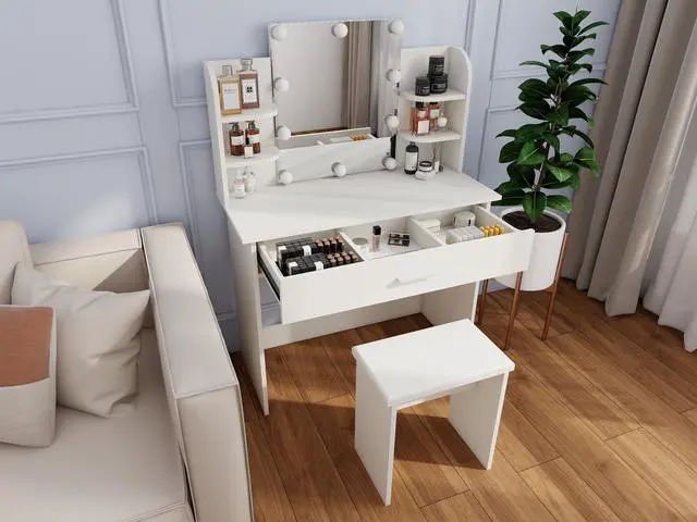 Alt view image 3 of 7 - One drawer dresser table