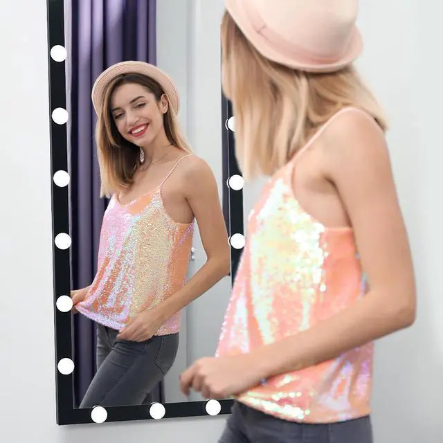 Alt view image 6 of 7 - Hollywood Full Length Mirror with Lights Full Body Vanity Mirror with 3 Color Modes Lighted Standing Floor Mirror for Dressing Room Bedroom Wall Mounted Touch Control Black 63x24inch