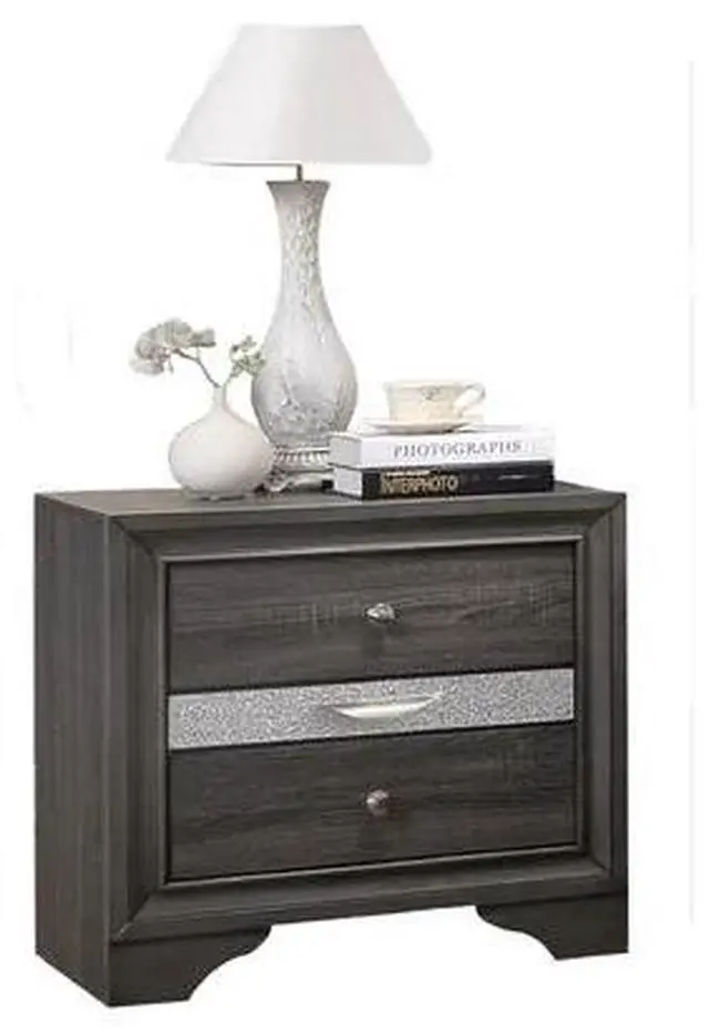 Alt view image 3 of 5 - Matrix Nightstand Gray