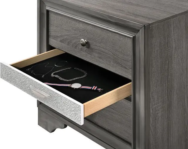 Alt view image 2 of 5 - Matrix Nightstand Gray