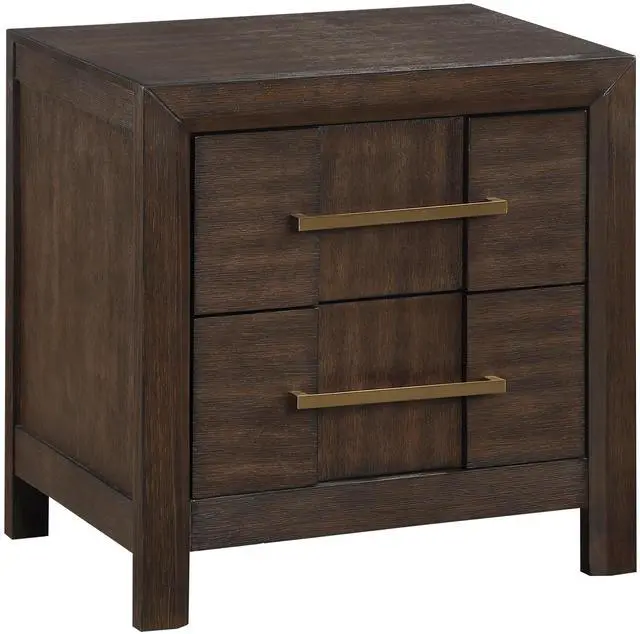 Main image of Kenzo Modern Style 2-Drawer Nightstand Made With Wood In Walnut