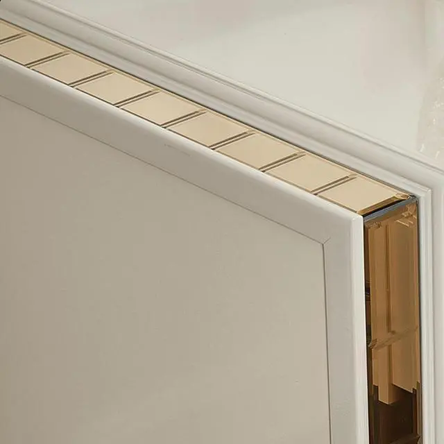 Alt view image 5 of 7 - Omari Modern Style 2-Drawer Night Stand Made With Wood And Gold Accents In Beige