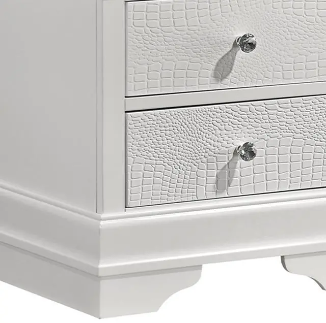 Alt view image 6 of 7 - Blaze Modern Style 2-Drawer Night Stand Made With Wood In White