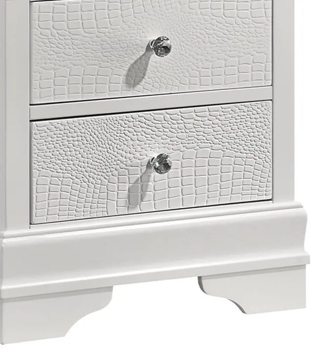 Alt view image 7 of 7 - Blaze Modern Style 2-Drawer Night Stand Made With Wood In White