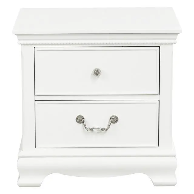 Alt view image 2 of 7 - Classic Traditional Style 1Pc Nightstand Wood White Finish Dovetail Drawers Bed Side Table Bedroom Furniture