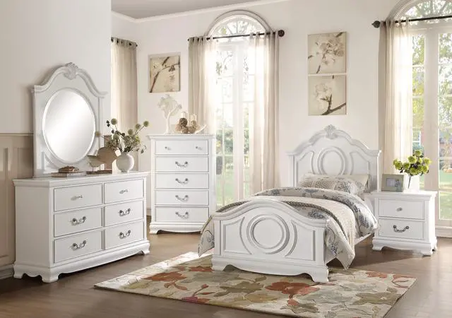 Alt view image 6 of 7 - Classic Traditional Style 1Pc Nightstand Wood White Finish Dovetail Drawers Bed Side Table Bedroom Furniture