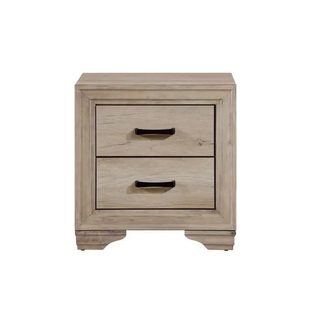 Alt view image 2 of 7 - Contemporary Bedroom Furniture 1Pc Nightstand Of Drawers Natural Finish Melamine Laminate Bed Side Table