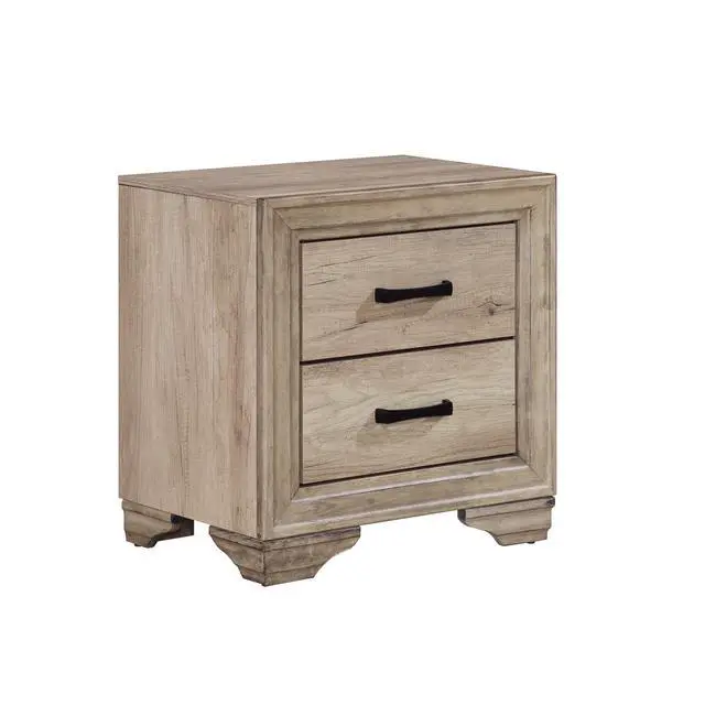 Alt view image 3 of 7 - Contemporary Bedroom Furniture 1Pc Nightstand Of Drawers Natural Finish Melamine Laminate Bed Side Table