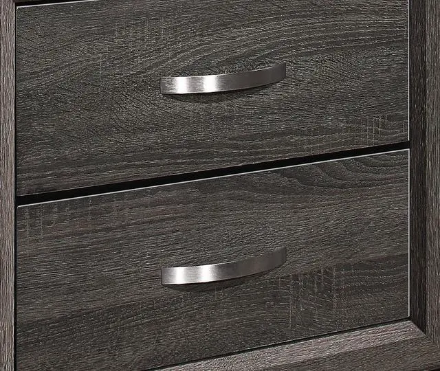 Alt view image 3 of 7 - Contemporary Styling Gray Finish 1Pc Nightstand Dovetail Drawers Unique Bedroom Furniture