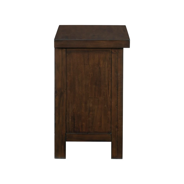 Alt view image 5 of 7 - Classic Brown Finish 1Pc Nightstand Of 3X Drawers Mango Veneer Wood Transitional Bedroom Furniture