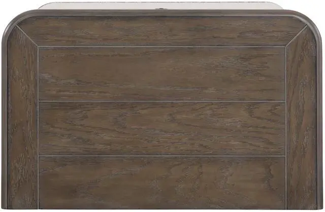 Alt view image 4 of 7 - Antique White And Brown-Gray Finish1Pc Nightstand Of Drawers Black Knobs Traditional Design Bedroom Furniture