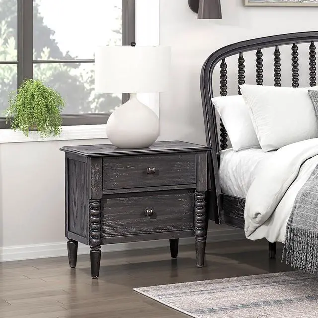 Alt view image 4 of 7 - Espresso Finish Elegant Storage Nightstand Drawers Traditional Classic Bedroom Furniture 1pc Bedside Cabinet