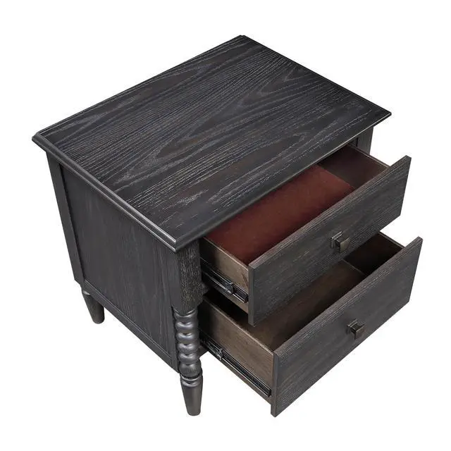 Alt view image 3 of 7 - Espresso Finish Elegant Storage Nightstand Drawers Traditional Classic Bedroom Furniture 1pc Bedside Cabinet
