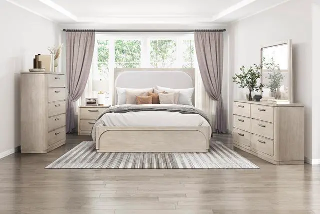 Alt view image 6 of 7 - Storage Drawers Nightstand With Usb Charging Ports Light Gray Natural Finish Bedroom Furniture 1Pc Bedside Table