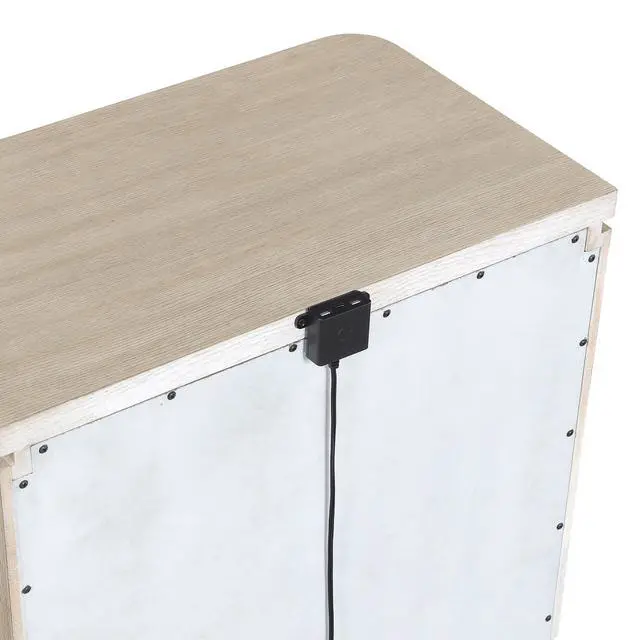 Alt view image 5 of 7 - Storage Drawers Nightstand With Usb Charging Ports Light Gray Natural Finish Bedroom Furniture 1Pc Bedside Table
