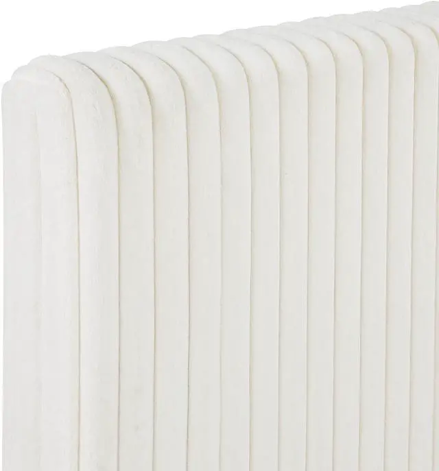 Alt view image 5 of 7 - Luxurious Pearl White Finish Two Drawers Nightstand With Wall Panel Upholstery Sleek Handles Glam Bedroom Furniture 1Pc Bedside Cabinet